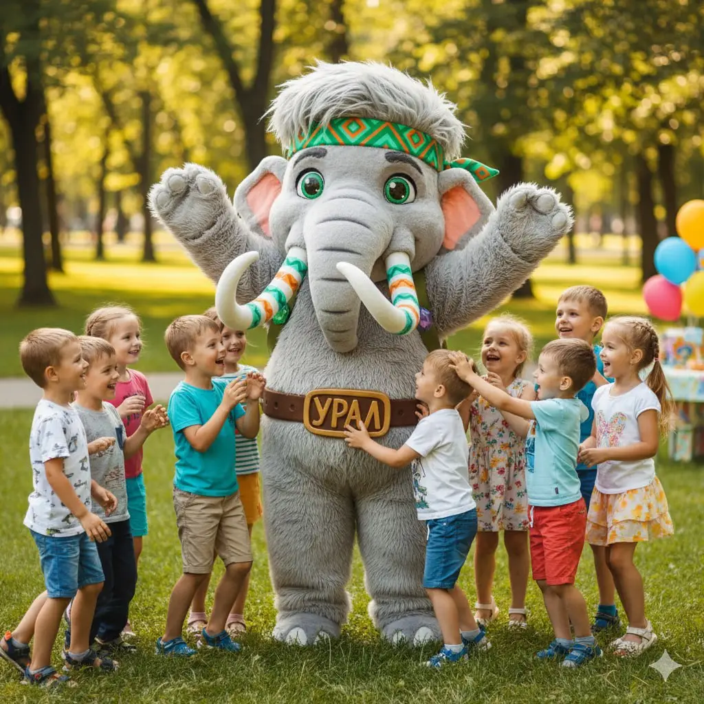 Мамонтуша с детьми